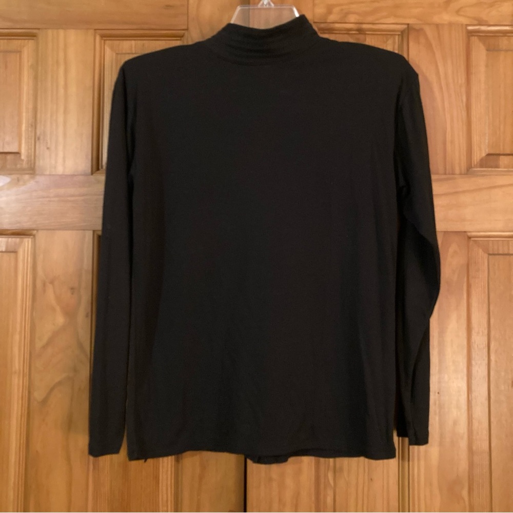EUC Bermuda Run Vintage 80s Top Long Sleeve Blouse Black Size M Medium